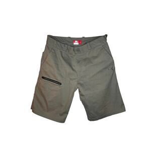 Puma Shorts Men’s 32 Dark Army Green Golf Bermuda Team Khaki Zip Pockets